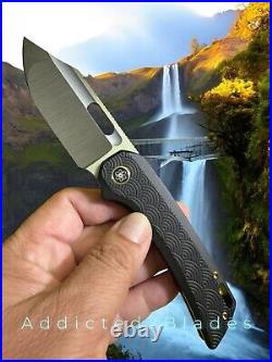 EMP EDC Relative Dark Seigaiha (Exclusive) Urban EDC Magnacut Knife Folder Satin