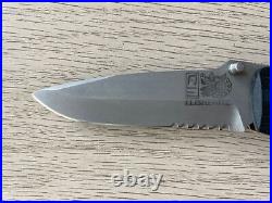 Early Allen Elishewitz Folder Combo Blade G-10 Handle Titanium Liner USA