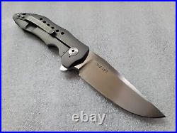 Ed Cope Knives LR. 6, Hand Satin CPM-154, Contoured Ti, Tom Mayo Style Holes