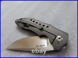 Ed Cope Knives LR. 6, Hand Satin CPM-154, Contoured Ti, Tom Mayo Style Holes