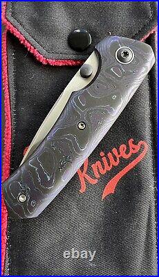 Efros Elder Custom Knife Hand Rubbed Blade Darkened TI Linerlock On bearings