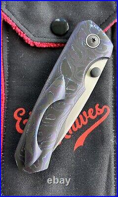 Efros Elder Custom Knife Hand Rubbed Blade Darkened TI Linerlock On bearings