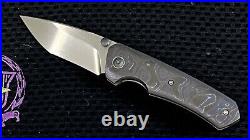 Efros Elder Custom Knife Hand Rubbed Blade Darkened TI Linerlock On bearings