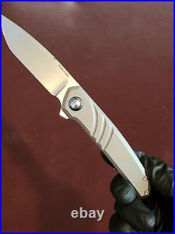 Enrique Pena Custom Cobra Titanium Back Flipper Knife With Mokuti Clip