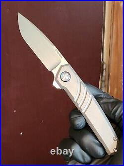 Enrique Pena Custom Cobra Titanium Back Flipper Knife With Mokuti Clip