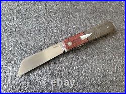 Enrique Pena Custom Front Flipper Sheepsfoot Barlow, CPM-154, 2.85 Knife