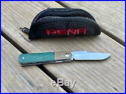 Enrique Peña Knives Custom Barlow Front Flipper Micarta Pena Knife