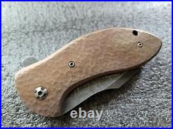 Eric Ochs Worx Custom Perepoon, Hot Hammered Copper Scales, 3 Blade, Knife