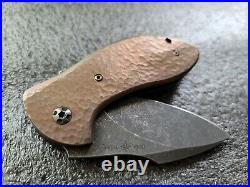 Eric Ochs Worx Custom Perepoon, Hot Hammered Copper Scales, 3 Blade, Knife