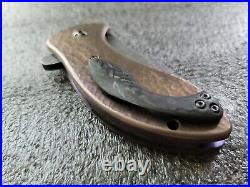 Eric Ochs Worx Custom Perepoon, Hot Hammered Copper Scales, 3 Blade, Knife