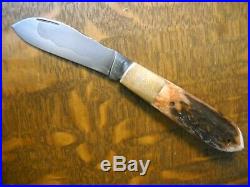 Excelsior Knife Co. USA Spit Fire Jack Knife perfect Genuine Stag Hawes 1st Run