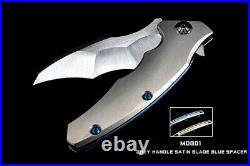 Exquisite Drop Point Knife Folding Pocket Hunting Combat M390 Steel Titanium Bat