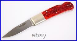 F. Centofante Red Jigged Bone Handle Custom Folding Knife