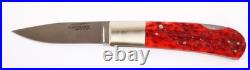 F. Centofante Red Jigged Bone Handle Custom Folding Knife