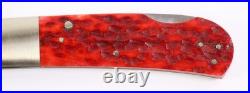 F. Centofante Red Jigged Bone Handle Custom Folding Knife