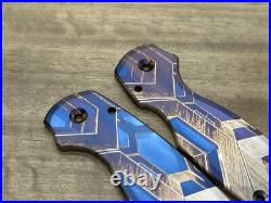 FALCON heat ano engraved Titanium scales for Spyderco Para 3