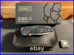 FREE SHIPPING BRNLY SQD-2 knife Bifrost Damasteel-Arctic Storm Fat Carbon Sca