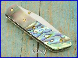 Fancy Hand Made Ts Abalone Pearl Custom Folding Pocket Knife Thailand Knives Nm