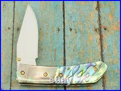 Fancy Hand Made Ts Abalone Pearl Custom Folding Pocket Knife Thailand Knives Nm