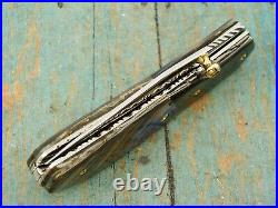 Fancy Hand Made Ts Abalone Pearl Custom Folding Pocket Knife Thailand Knives Nm