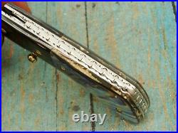 Fancy Hand Made Ts Abalone Pearl Custom Folding Pocket Knife Thailand Knives Nm