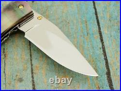 Fancy Hand Made Ts Abalone Pearl Custom Folding Pocket Knife Thailand Knives Nm