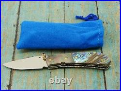 Fancy Hand Made Ts Abalone Pearl Custom Folding Pocket Knife Thailand Knives Nm