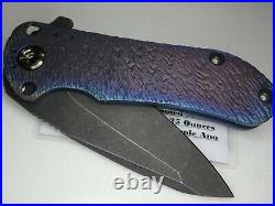 Fantastic Titanium Blue Purple Direware T-96 Knife M-390 Dark Tumbled $1595