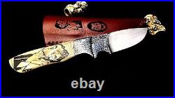 Fixed Blade Knife D2 Steel Screamshaw Money Heist Rare Knife with Custom Leather