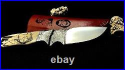 Fixed Blade Knife D2 Steel Screamshaw Money Heist Rare Knife with Custom Leather