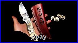 Fixed Blade Knife D2 Steel Screamshaw Money Heist Rare Knife with Custom Leather