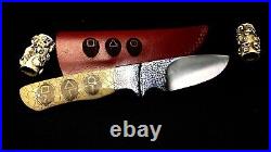 Fixed Blade Knife D2 Steel Screamshaw Squid Game Rare Knife with Custom Leather