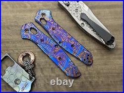 Flamed SUNRISE heat ano engraved Titanium Scales for Benchmade 940 Osborne