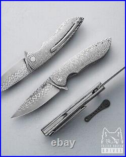 Folding Knife Folder Micro Sting 2 Full Damasteel Damacore Herman