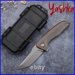 Folding Knife M390 Steel Outdoor Camping Hunting Home Tool Pocket Titanium Knife