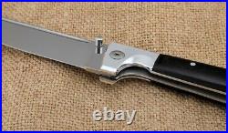 Folding pchak knife, Uzbek pchak folding knife, forged steel X12MF