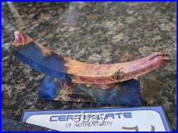 Freeman Knives Guardian Core Damascus Blade Folding Pocket Knife Black Timascus