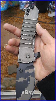 Full custom crusader forge fifp flipper titanium folding tactical pocket knife