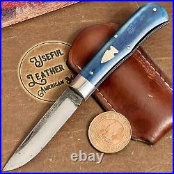 GEC Northwoods Knives Lookout Jack Blue Camel Bone Great Eastern Cutlery Knife