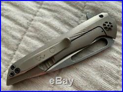 Gavko Knives Custom Mako, Carved Handle/Clip, Bronze Anodized, in AEL-B Steel