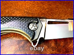 Genuine S125V CPM Andrew Blacksmith Shirogorov Style Titanium Pocketknife