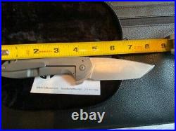 Geoff Blauvelt Tuff Knife CTS-XHP Switch Tanto / Wood Inlays Full Titanium