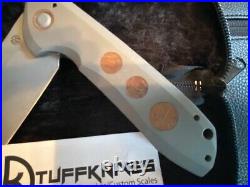 Geoff Blauvelt Tuff Knife CTS-XHP Switch Tanto / Wood Inlays Full Titanium