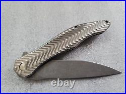 Gerry McGinnis Custom Knives Mini Intake, Paper Thin 3 5/8 Blade, 3D Wave Ti