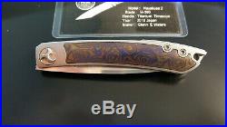 Glenn Waters Hayabusa 2 3 Front Flipper Knife Titanium/Timascus M390 MINT