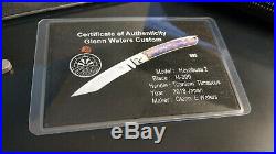 Glenn Waters Hayabusa 2 3 Front Flipper Knife Titanium/Timascus M390 MINT