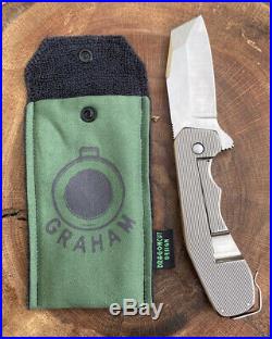 Graham Knives GL Custom Razel Flipper BOS S30V Blade Titanium Milled Handles