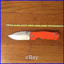 Grayman Dua folder knife NO RESERVE! Orange G10/Titanium handle 20CV blade