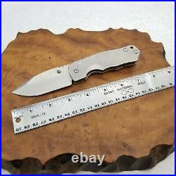 Grayman Knives Dua pocket knife StoneWash Titanium scales SOLID 20CV Blade Rare