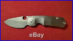 Grayman knives customized Tiga CTS-XHP Blade Textured Titanium Handle